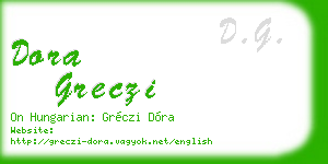 dora greczi business card